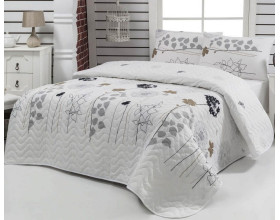 Покрывало стеганое Eponj Home Atlantis Beyaz 200х220 с наволочками 50х70