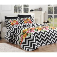 Покривало стьобане Eponj Home BW Muco Siyah 200х220 з наволочками 50х70