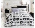 Покривало стьобане Eponj Home B&W Melone siyah-beyaz 200х220 з наволочками 50х70