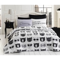 Покрывало стеганое Eponj Home BW Melone Siyah Beyaz 160х220 с наволочкой 50х70