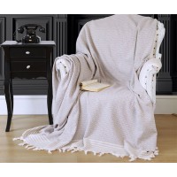Плед-покривало бавовняне Eponj Home Keten Etnik Kahve 170х220