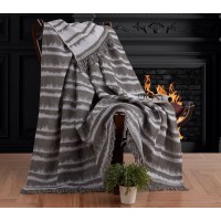 Плед-покрывало хлопковое Eponj Home Keten Desibel Haki 170х220