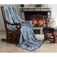 Плед-покрывало хлопковое Eponj Home Keten Linen Petrol 170х220