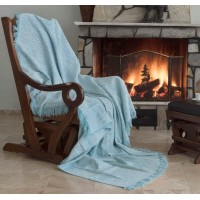 Плед-покрывало хлопковое Eponj Home Keten Linen SuYesili 170х220