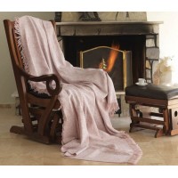 Плед-покрывало хлопковое Eponj Home Keten Linen Pudra 170х220
