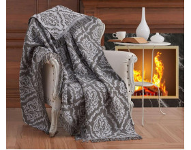 Плед хлопковый Eponj Home Keten Damask Kiremit Haki 170х220