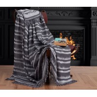 Плед-покрывало хлопковое Eponj Home Keten Desibel Siyah 170х220