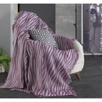Плед-покрывало хлопковое Eponj Home Keten Verda Mor 170х220