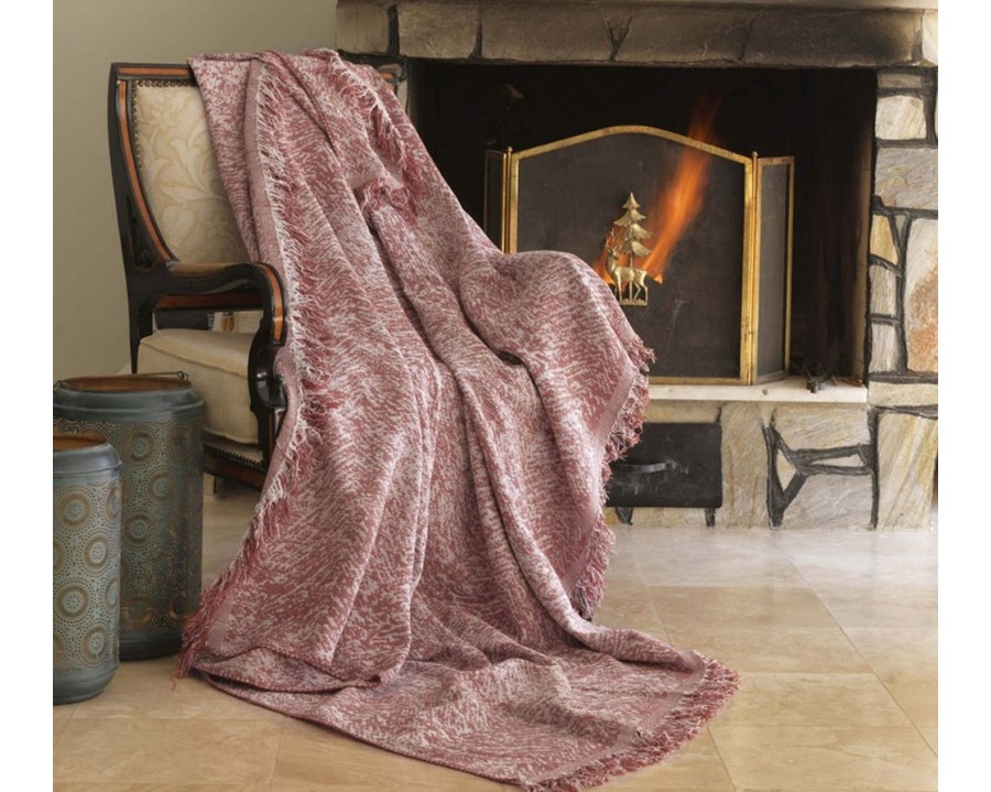 Плед-покрывало хлопковое Eponj Home Keten Linen Kiremit 170х220