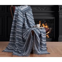 Плед-покрывало хлопковое Eponj Home Keten Desibel Petrol 170х220
