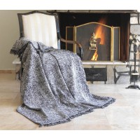 Плед-покривало бавовняне Eponj Home Keten Linen Siyah 170х220