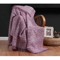 Плед хлопковый Eponj Home Keten Linen Mor 170х220