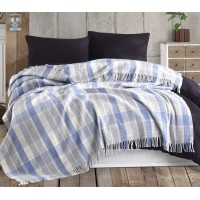 Плед-покрывало Eponj Home Ekose Mavi Gri 180х220