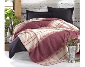 Плед-покрывало Eponj Home Kisilik Cizgili Visne 180х220