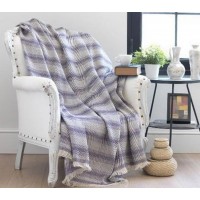 Плед-покривало бавовняне Eponj Home Kareli Dokuma Mor 190х220