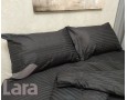 Постільна білизна LARA сатин-страйп чорна d13003p2 полуторна