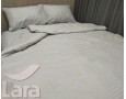 Постельное белье LARA сатин-страйп Light gray d13040d двуспальное