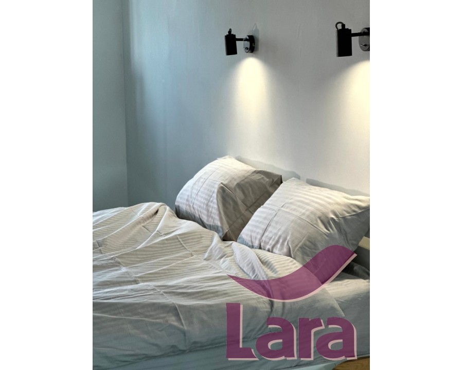 Постельное белье LARA сатин-страйп Light gray d13040s семейное