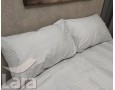 Постельное белье LARA сатин-страйп Light gray d13040s семейное