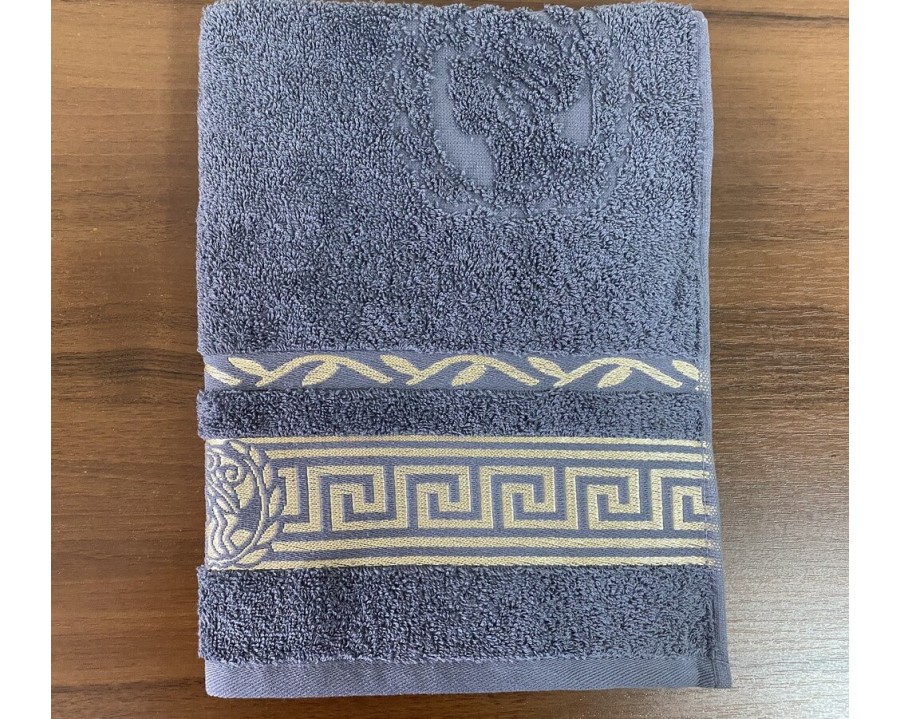 Полотенце махровое 50х90 GM TEXTILE Узбекистан Цезарь 450 г/м2 серое