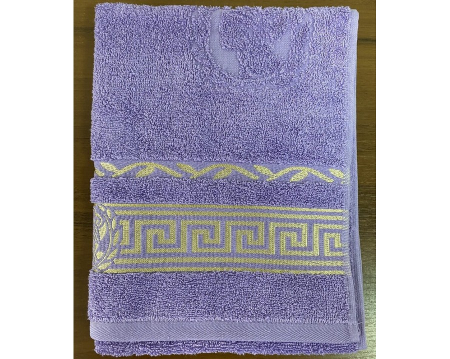 Полотенце махровое 50х90 GM TEXTILE Узбекистан Цезарь 450 г/м2 светло-фиолетовое