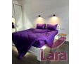 Постільна білизна LARA сатин-страйп Blue Berry d13058d двоспальна