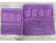 Набор махровых полотенец 50х90+70х140 GM TEXTILE Узбекистан Bamboo new 450 г/м2 пудра