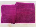 Набор махровых полотенец 50х90+70х140 GM TEXTILE Узбекистан полосы 450 г/м2 вишневый