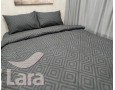 Постельное белье LARA бязь d11221e Ромб Dark Gray евро