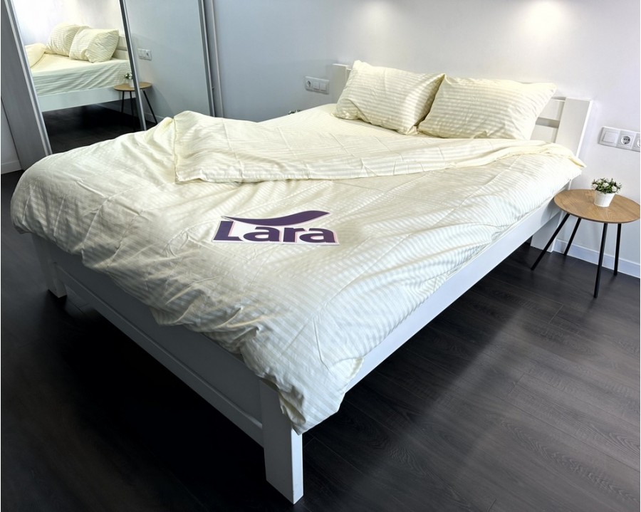 Постельное белье LARA бязь-страйп Beige d11222s семейное