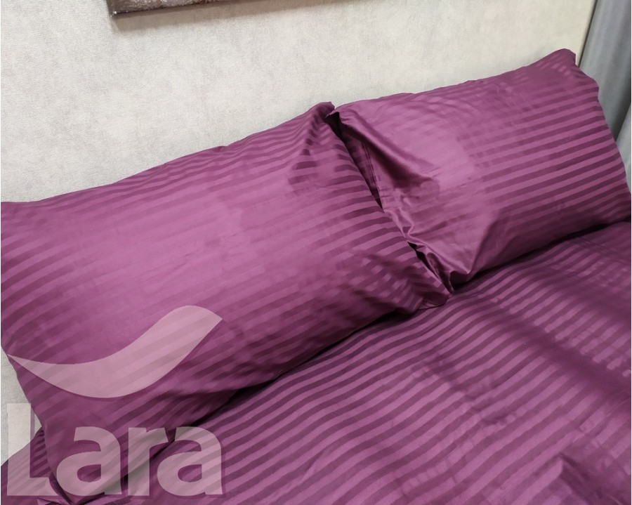 Постільна білизна LARA сатин-страйп Violet d13038d двоспальна