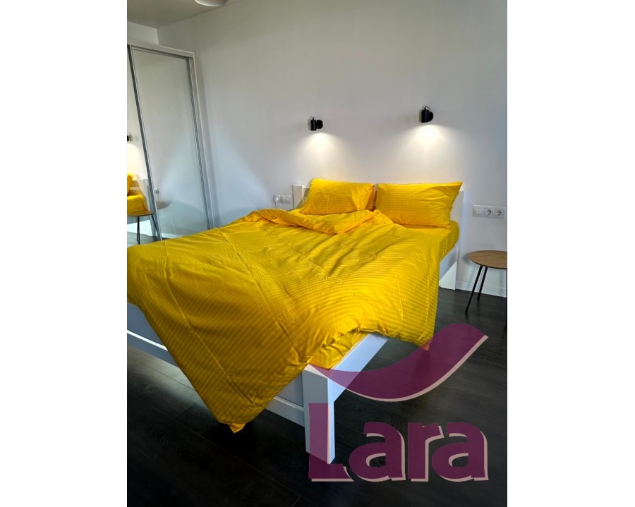 Постельное белье LARA сатин-страйп Solar Power d13104d двуспальное