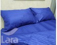 Постільна білизна LARA сатин-страйп Blue d13004p2 полуторна