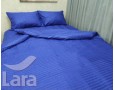 Постільна білизна LARA сатин-страйп Blue d13004p2 полуторна