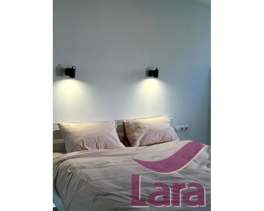 Постельное белье LARA сатин-страйп Pudra d13008s семейное
