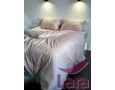 Постельное белье LARA сатин-страйп Pudra d13008s семейное