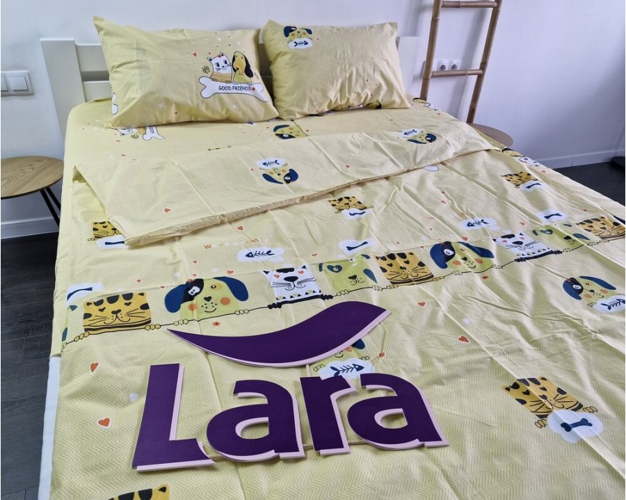 Постельное белье LARA бязь d11292p полуторное