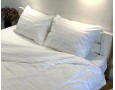 Постельное белье LARA сатин-страйп 2х2 White d13009d двуспальное