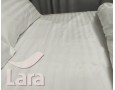 Постельное белье LARA сатин-страйп 2х2 White d13009p полуторное