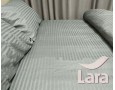 Постельное белье LARA сатин-страйп Steel gray d13150s семейное