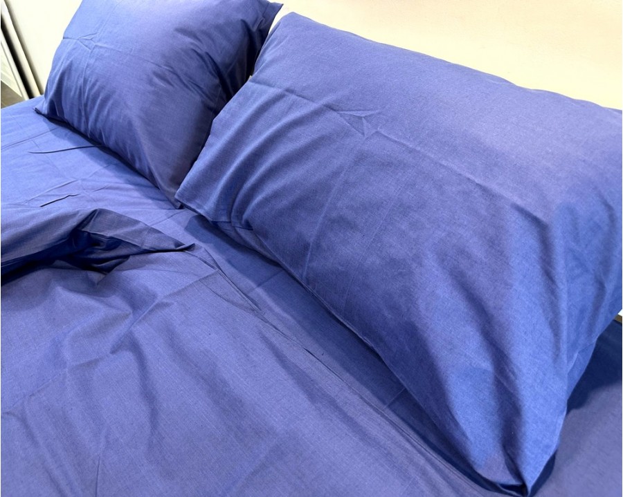 Постільна білизна LARA бязь d11070d2 Blue двоспальна