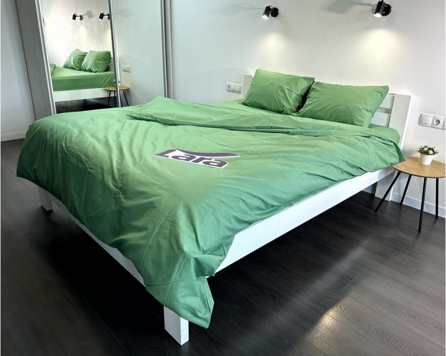 Постельное белье LARA бязь d11280e Mineralgreen евро