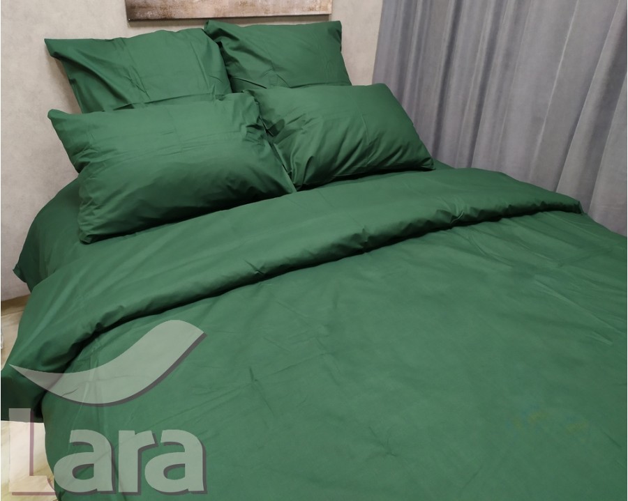 Постільна білизна LARA бязь d11071d2 Green двоспальна