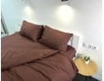 Постельное белье LARA бязь-страйп Brown d11252d двуспальное