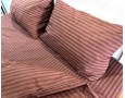 Постельное белье LARA бязь-страйп Brown d11252d двуспальное