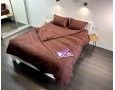Постельное белье LARA бязь-страйп Brown d11252s семейное