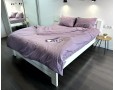 Постельное белье LARA бязь-страйп Sea fog d11254s семейное