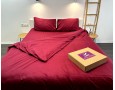 Постельное белье LARA d13225e160 red сатин-страйп LUX с простынью на резинке 160х200х25 евро