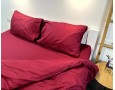 Постельное белье LARA d13225e180 red сатин-страйп LUX с простынью на резинке 180х200х25 евро