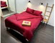 Постельное белье LARA d13225e180 red сатин-страйп LUX с простынью на резинке 180х200х25 евро